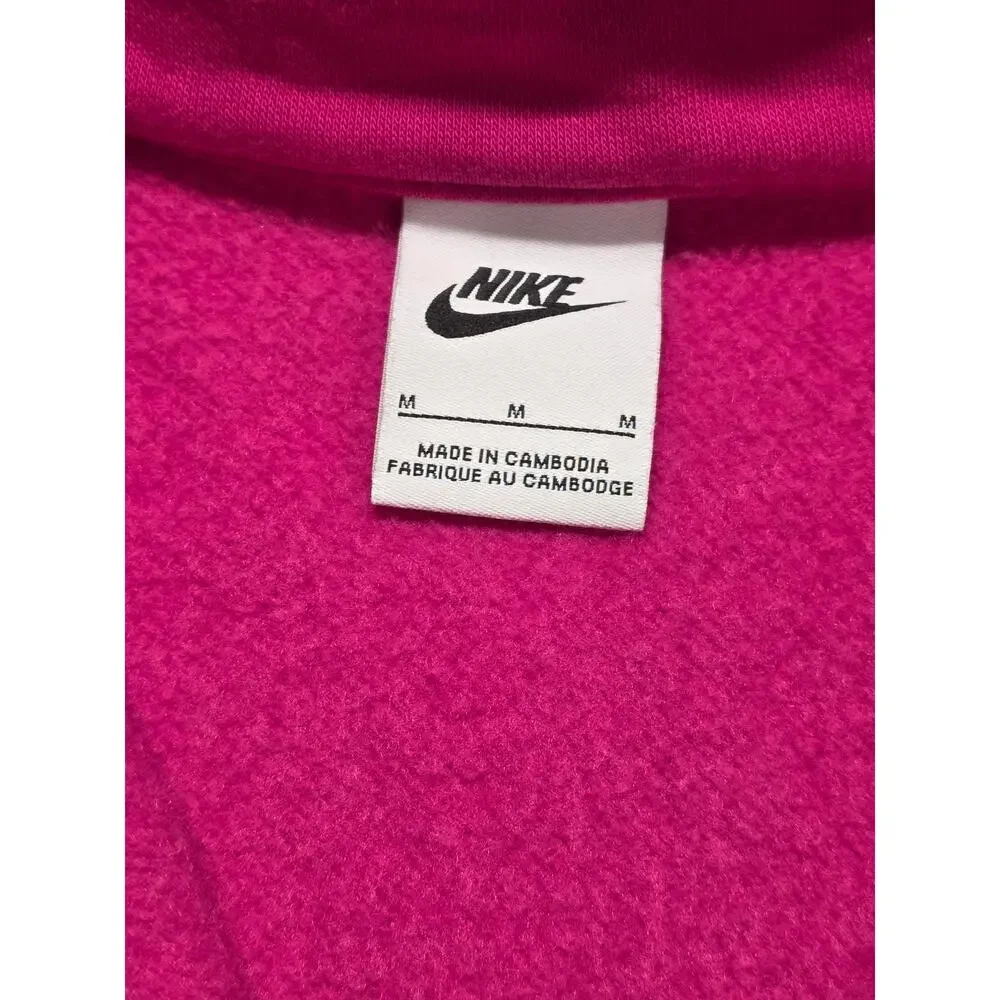 Nike Girls Cropped Pink Hoodie 10-11 Years Logo Soft Casual Medium